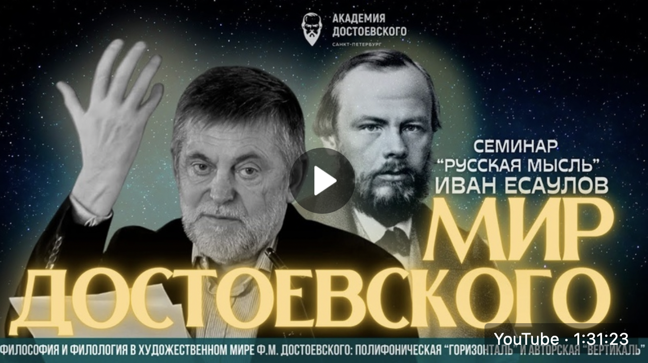 Философия и филология в художественном мире Достоевского: полифоническая  «горизонталь» и авторская «вертикаль» |